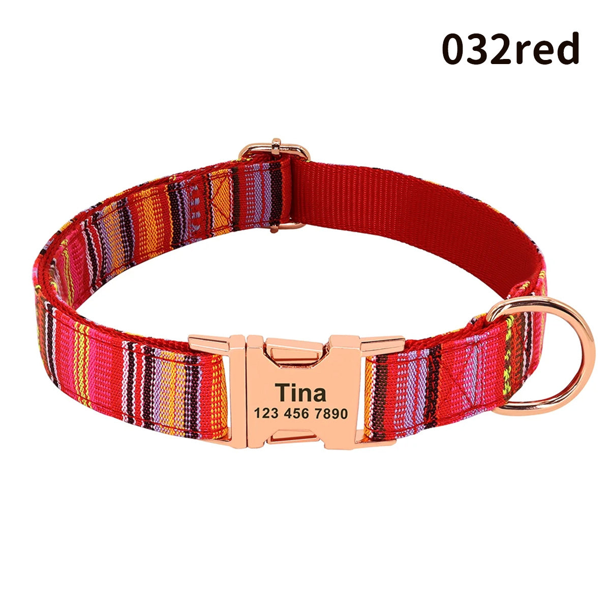 世界でひとつ！ワンちゃん用首輪 名前入りサービス【無料刻印】