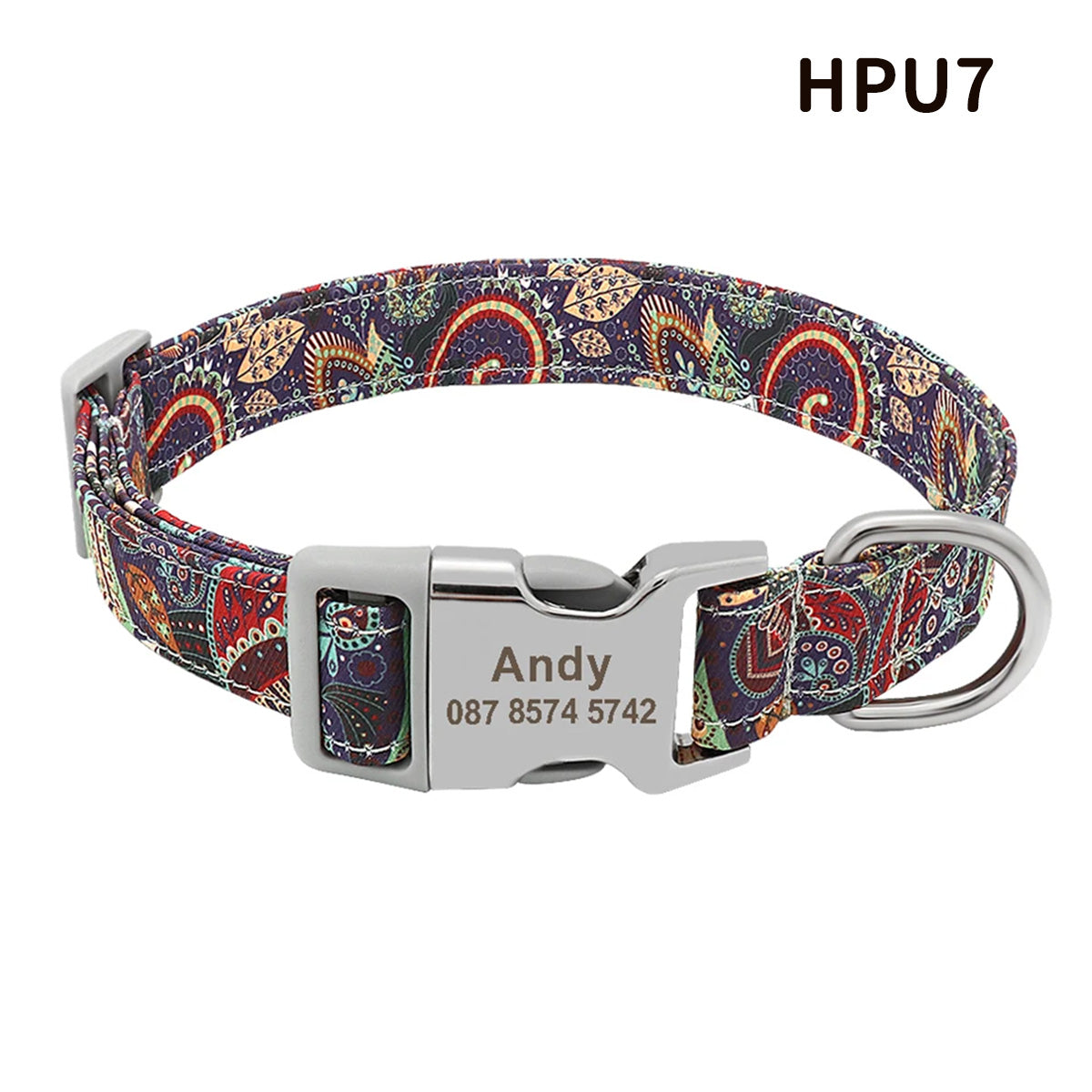 世界でひとつ！ワンちゃん用首輪 名前入りサービス【無料刻印】