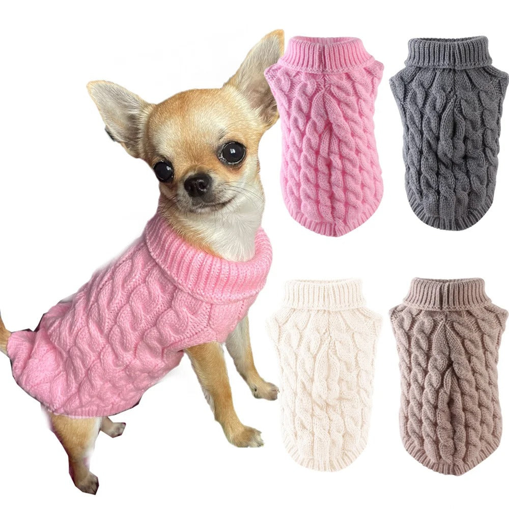 小型犬用 秋冬ニットセーター｜無地・7色展開
